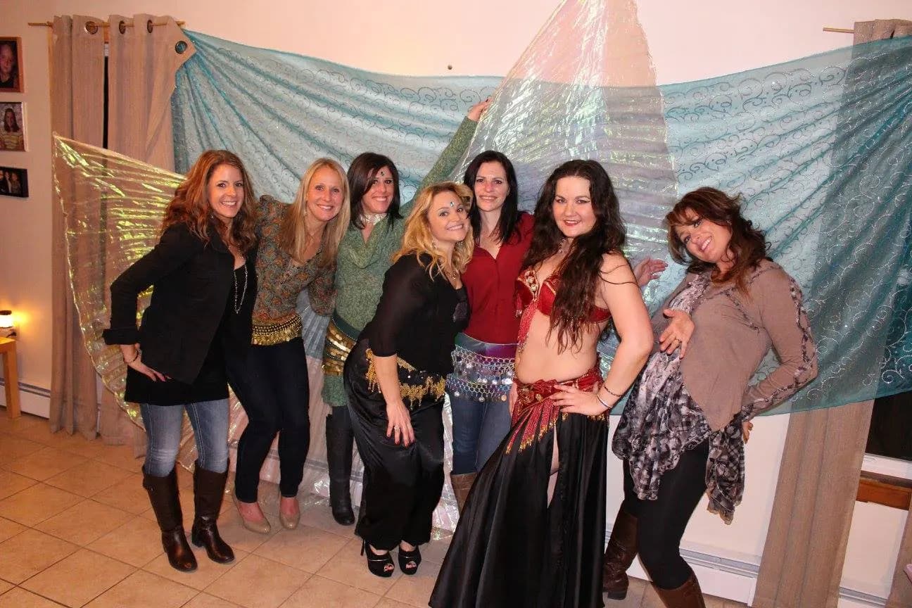 Lorenda teaching a belly dance class 2